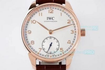 IWC Portuguese Automatic Watch Rose Gold White Dial 40mm ZF Factory